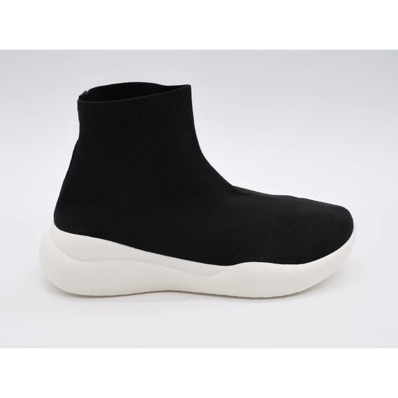 Just Fab Shoes Women 9 Black Stretch Fabric Billie Sock Pull On Platform Sneaker - Picture 4 of 12